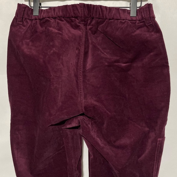 New D & Co Adaptive Wheelchair Fit Full Length Velveteen Pants Burgundy Size 10 - Picture 10 of 16